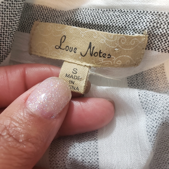 Love Notes Women's Strip Button Up Roll Tab Long Sleeve Shirt Dress - Picture 7 of 8